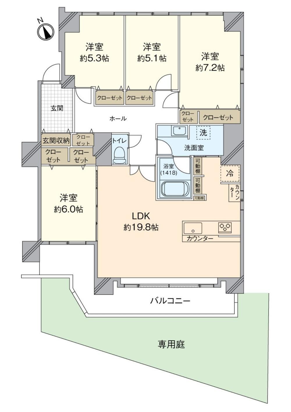 4LDK apartment in Toyohira Ward, Sapporo, Hokkaido - Photo 1