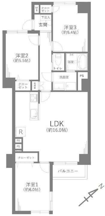 3LDK apartment in Tachikawa, Tokyo - Photo 1
