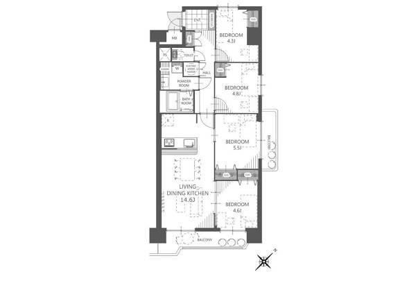 4LDK apartment in Nishi Ward, Sapporo, Hokkaido - Photo 1