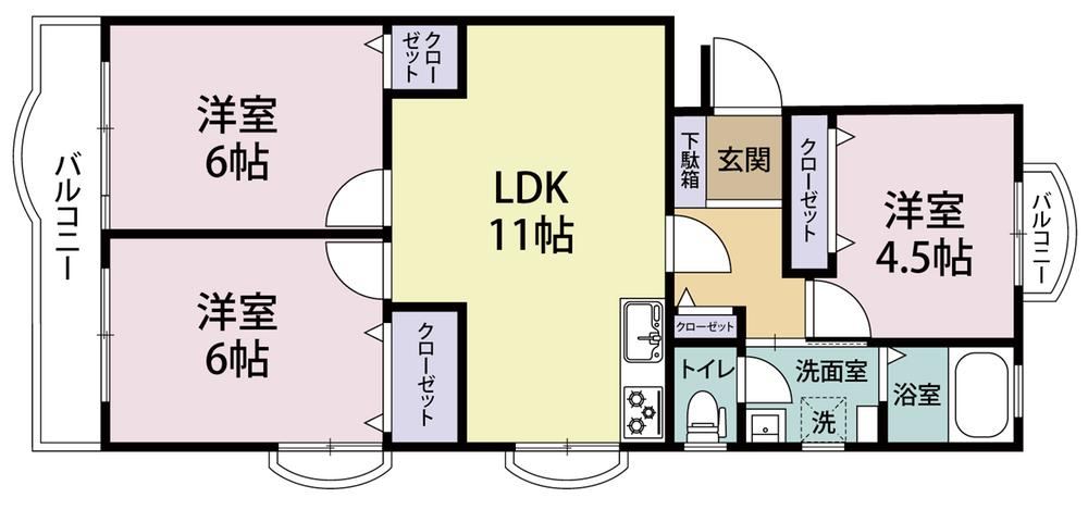 3LDK apartment in Asaminami Ward, Hiroshima - Photo 1