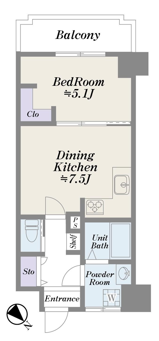 1DK apartment in Meguro Ward, Tokyo - Photo 1