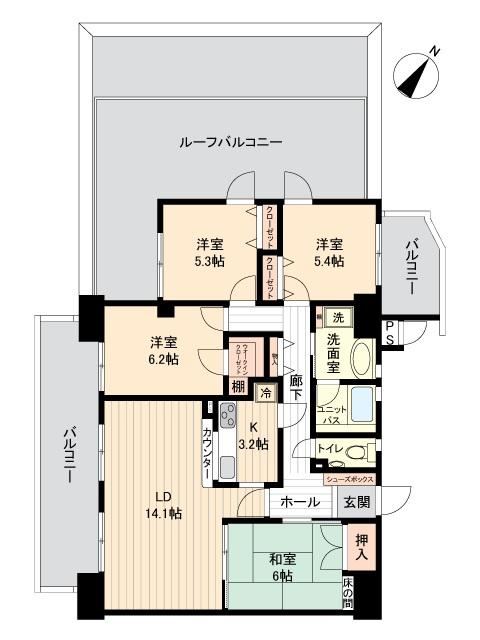 4LDK apartment in Asaminami Ward, Hiroshima - Photo 1