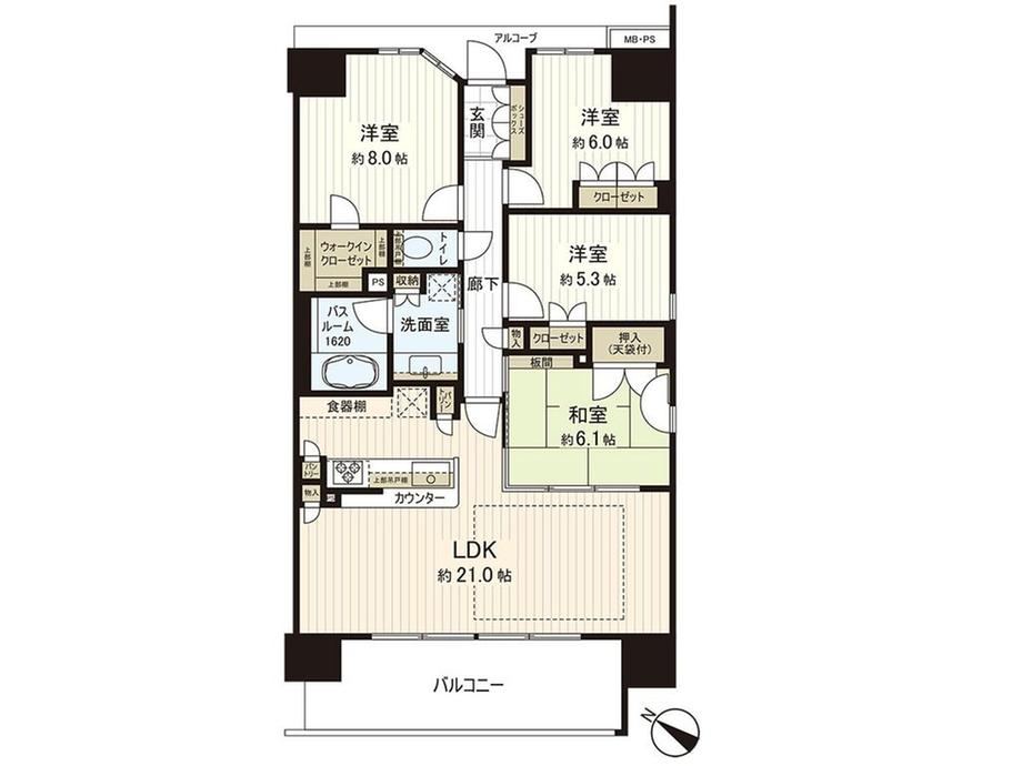 4LDK apartment in Chuo Ward, Kobe, Hyogo - Photo 1