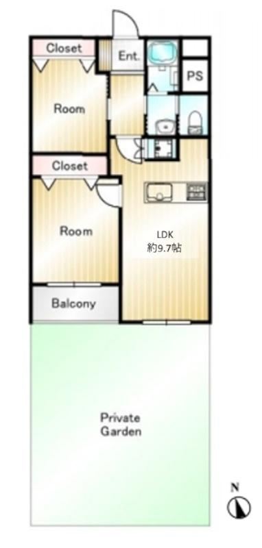2LDK apartment in Koganei, Tokyo - Photo 1