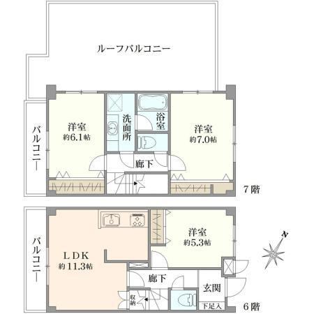 3LDK apartment in Hodogaya Ward, Yokohama, Kanagawa - Photo 1