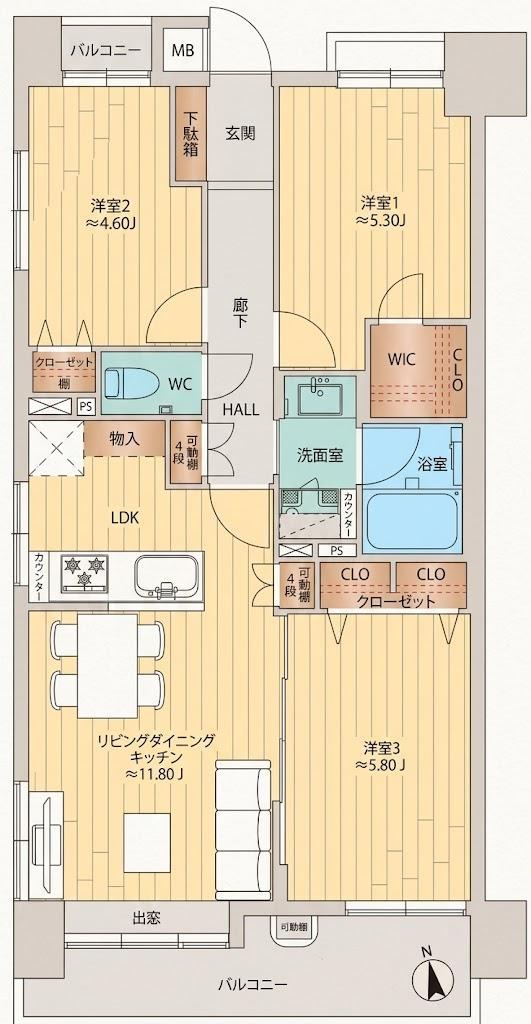3LDK apartment in Chuo Ward, Fukuoka - Photo 1