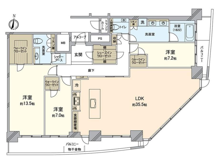 3LDK apartment in Nishi Ward, Osaka - Photo 1