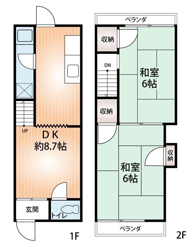 2DK house in Yodogawa Ward, Osaka - Photo 1