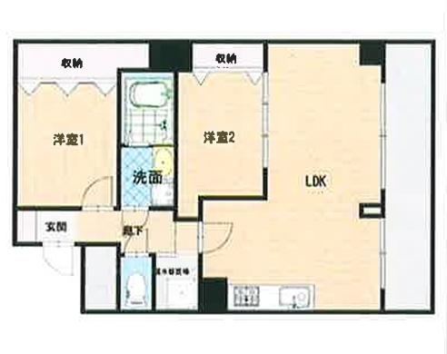 2LDK apartment in Naka Ward, Hiroshima - Photo 1