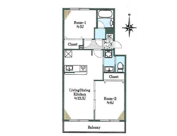 2LDK apartment in Tsuzuki Ward, Yokohama, Kanagawa - Photo 1