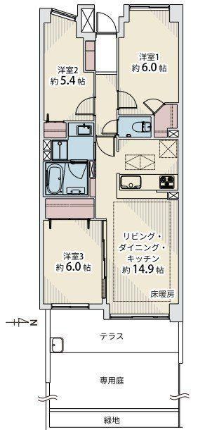 3LDK apartment in Nakahara Ward, Kawasaki, Kanagawa - Photo 1