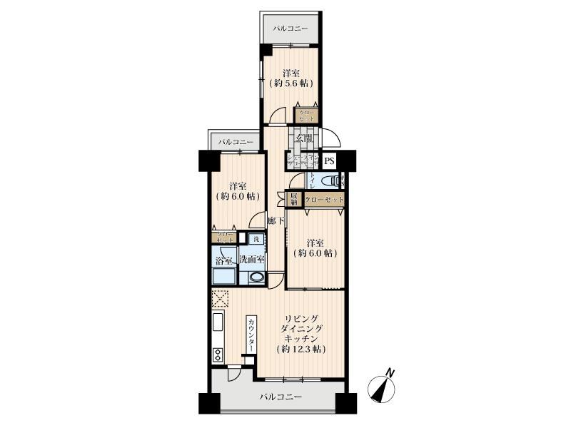 3LDK apartment in Fujimino, Saitama - Photo 1