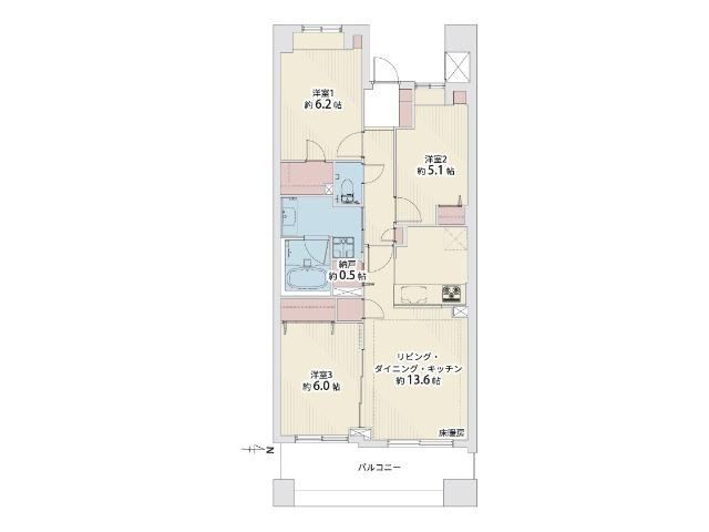 3LDK apartment in Minami Ward, Saitama - Photo 1