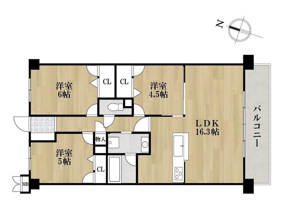 3LDK apartment in Minato Ward, Nagoya, Aichi - Photo 1