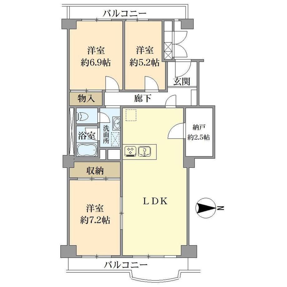 3LDK+S apartment in Matsudo, Chiba - Photo 1