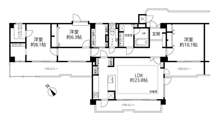 3LDK apartment in Setagaya Ward, Tokyo - Photo 1