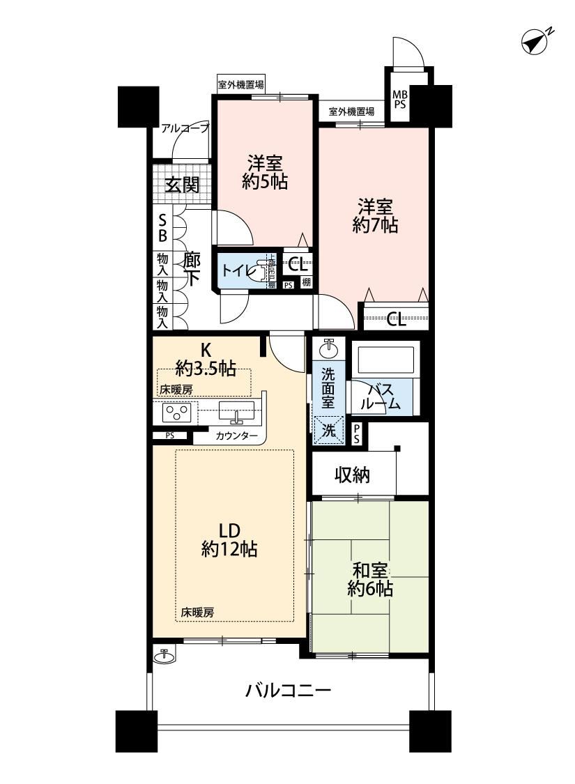 3LDK apartment in Kasugai, Aichi - Photo 1