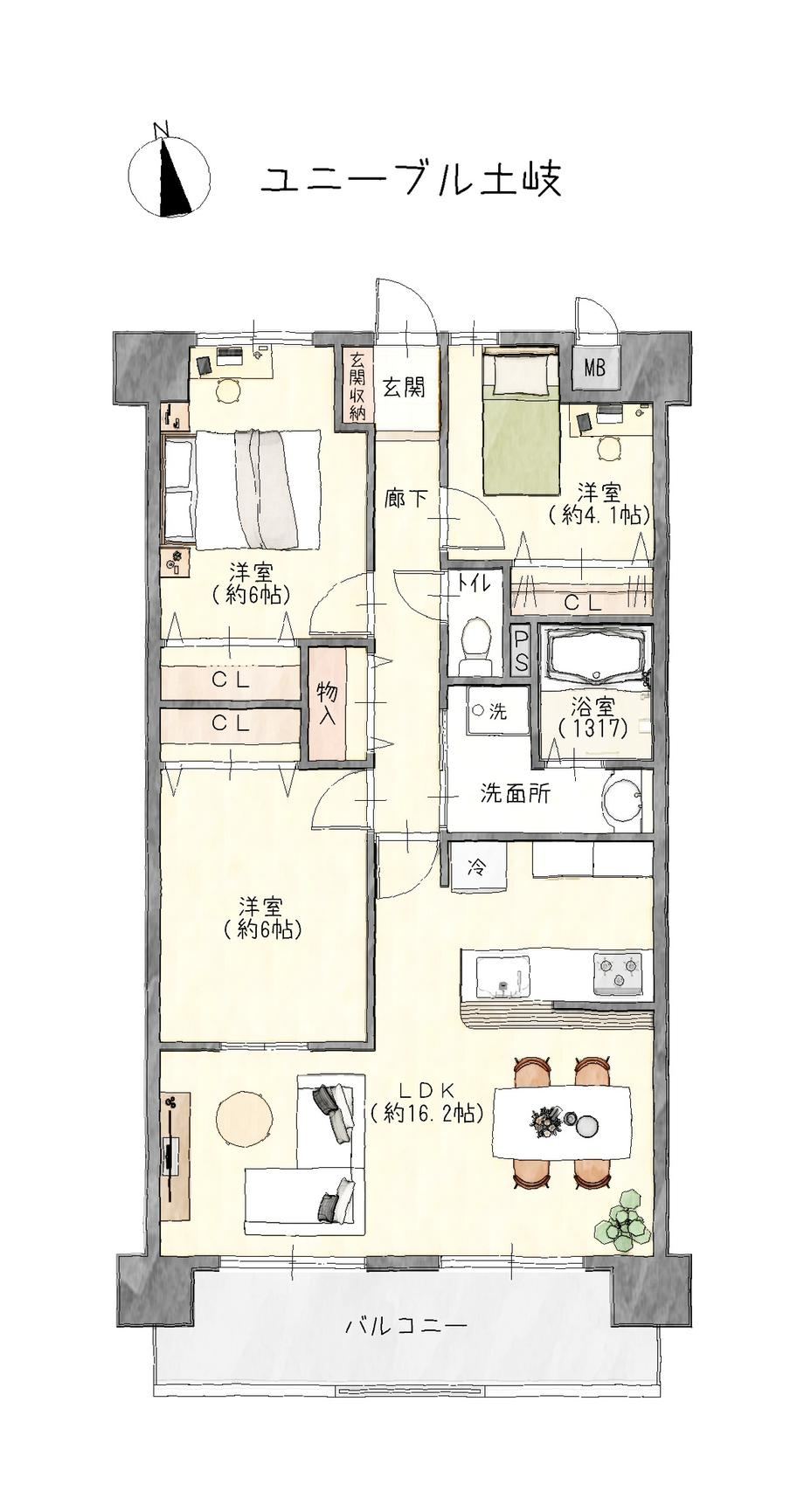 3LDK apartment in Toki, Gifu - Photo 1