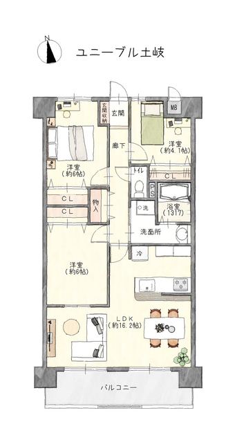 3LDK apartment in Toki