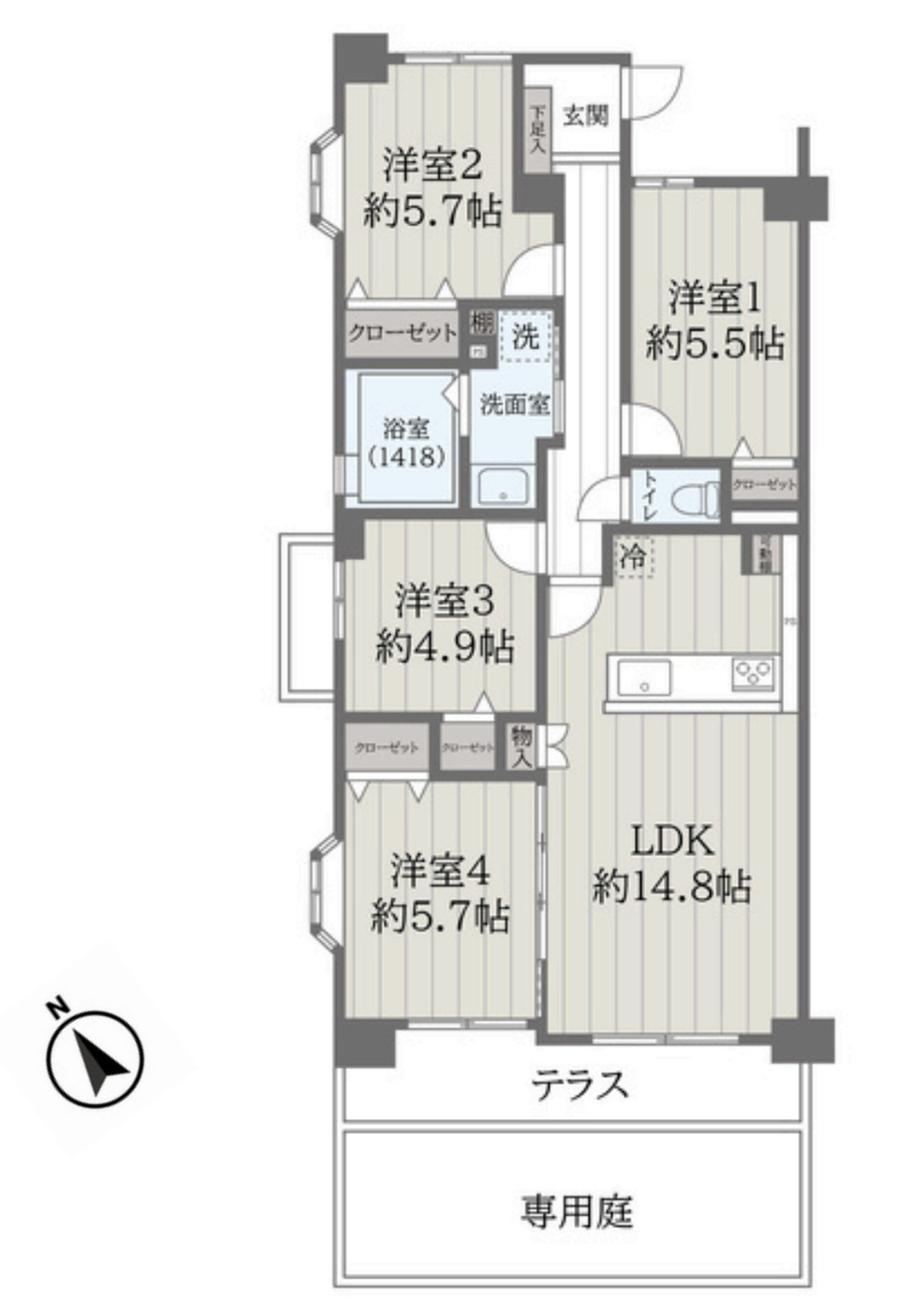 4LDK apartment in Kawagoe, Saitama - Photo 1
