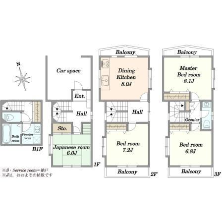 4LDK house in Minato Ward, Tokyo - Photo 1