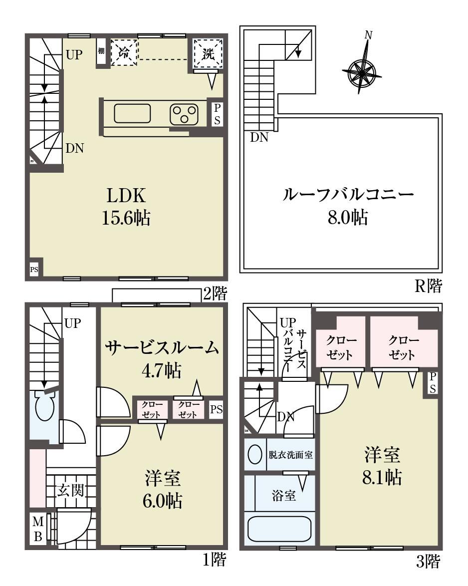 2LDK+S apartment in Nakano Ward, Tokyo - Photo 1