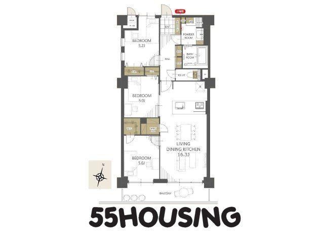 3LDK apartment in Kasukabe, Saitama - Photo 1