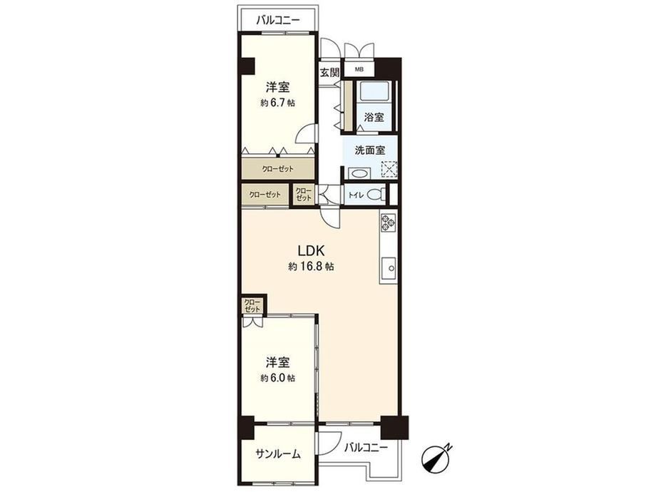 2LDK apartment in Suminoe Ward, Osaka - Photo 1