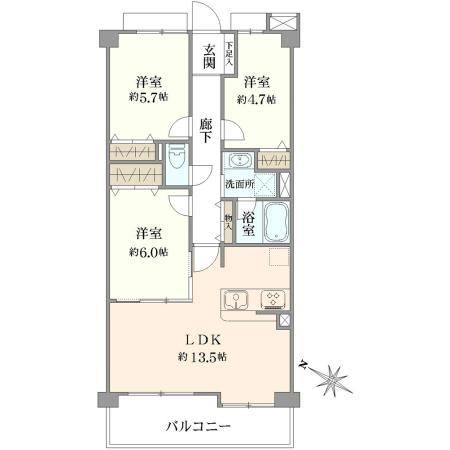 3LDK apartment in Tsurumi Ward, Yokohama, Kanagawa - Photo 1