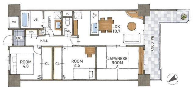 3LDK apartment in Otsu, Shiga - Photo 1