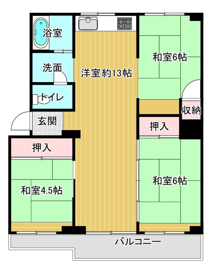 3LDK apartment in Hirakata, Osaka - Photo 1