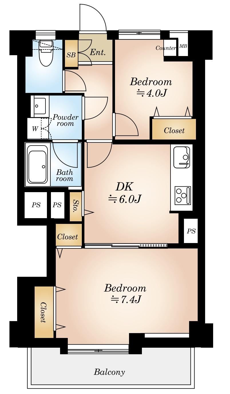 2DK apartment in Shinjuku Ward, Tokyo - Photo 1