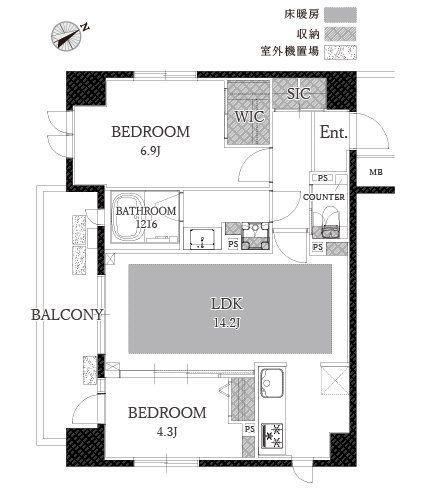 2LDK apartment in Bunkyo Ward, Tokyo - Photo 1