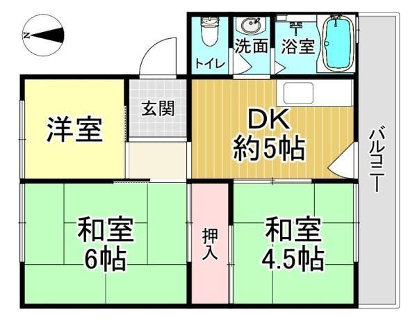 3DK apartment in Suminoe Ward, Osaka - Photo 1