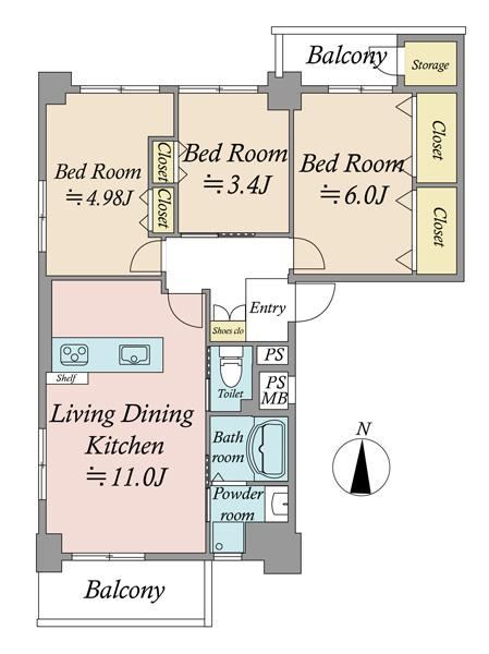 3LDK apartment in Nakano Ward, Tokyo - Photo 1