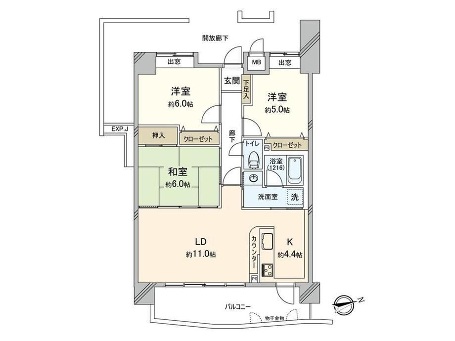 3LDK apartment in Kaita, Aki District, Hiroshima - Photo 1