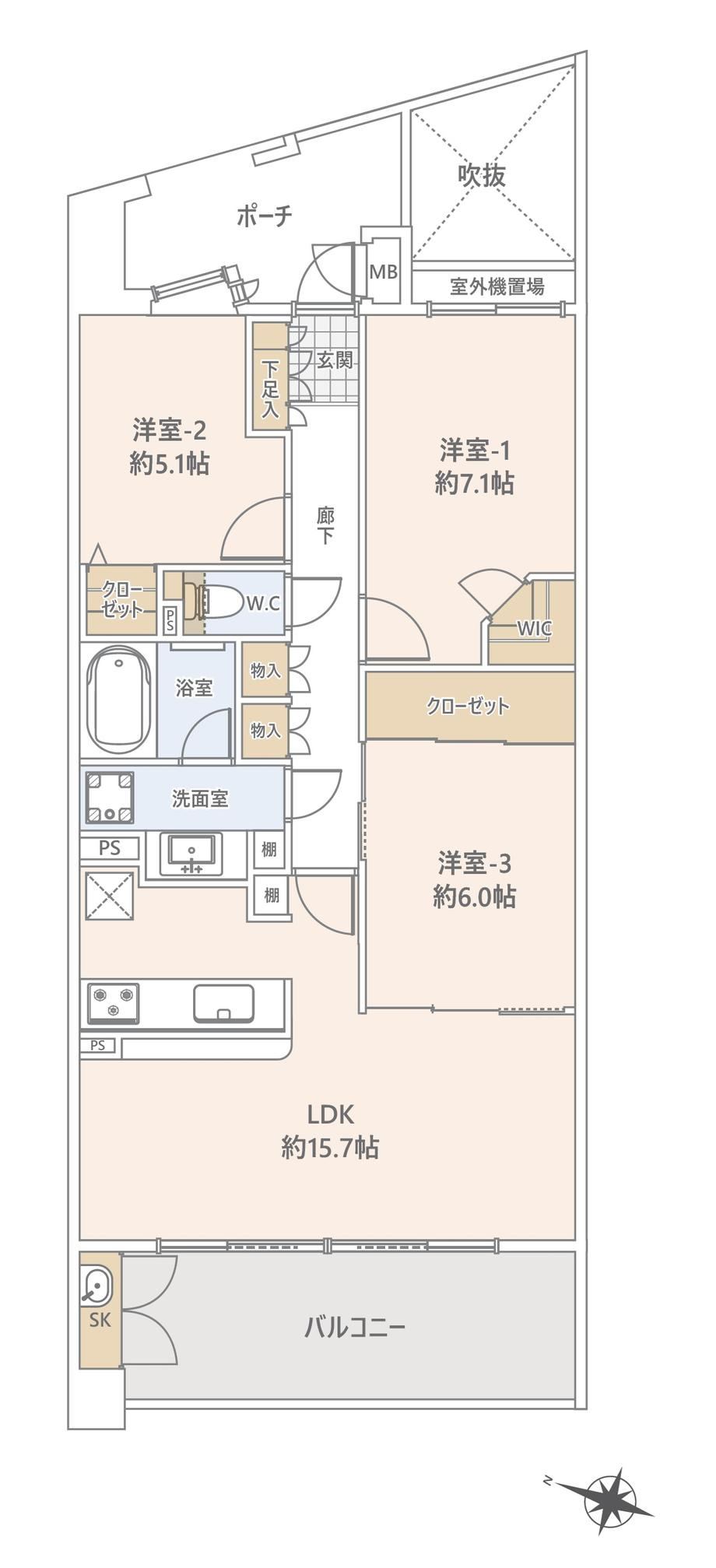 3LDK apartment in Miyamae Ward, Kawasaki, Kanagawa - Photo 1