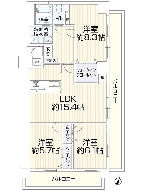 3LDK apartment in Kasuga, Fukuoka - Photo 1