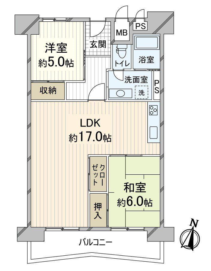 2LDK apartment in Minami Ward, Sakai, Osaka - Photo 1