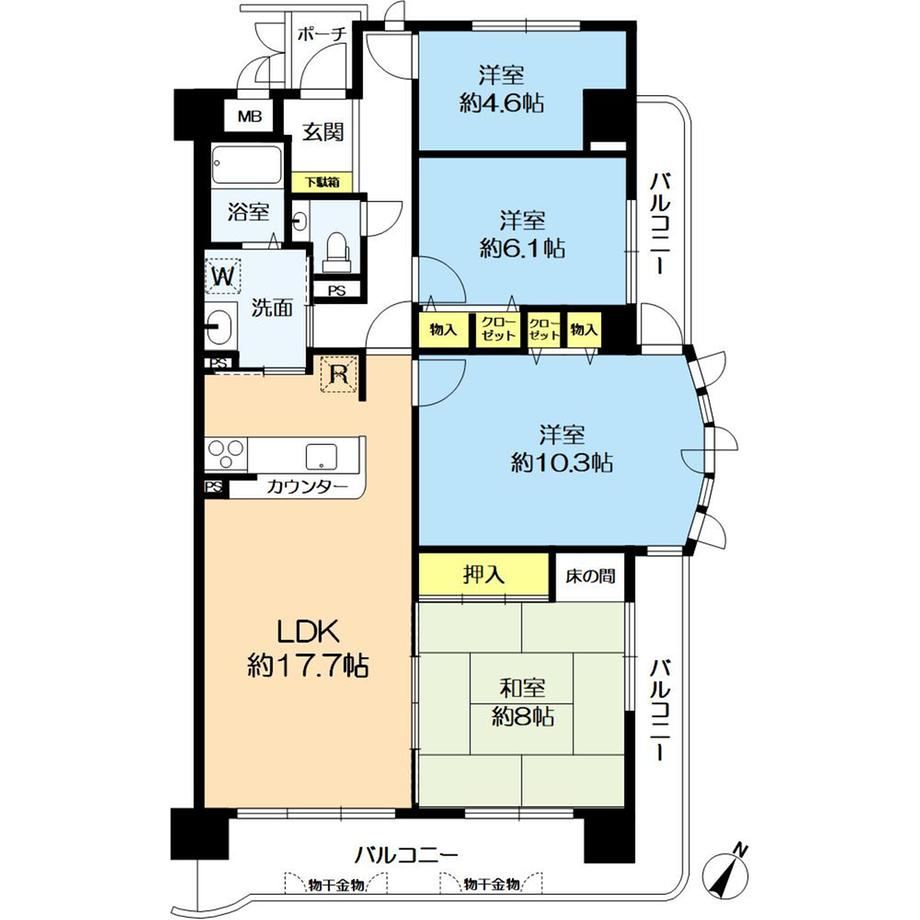 4LDK apartment in Tarumi Ward, Kobe, Hyogo - Photo 1