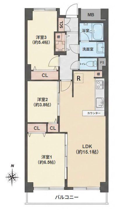 3LDK apartment in Totsuka Ward, Yokohama, Kanagawa - Photo 1