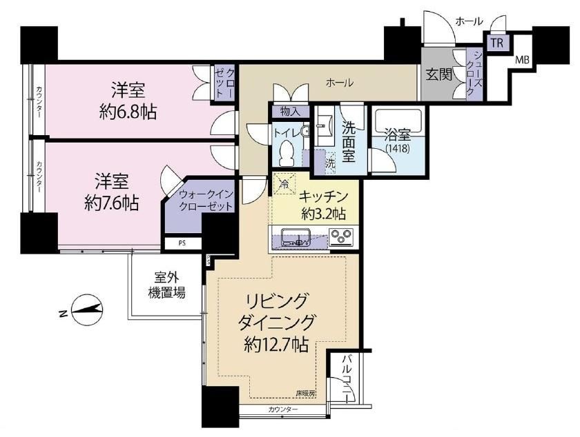 2LDK apartment in Minato Ward, Tokyo - Photo 1