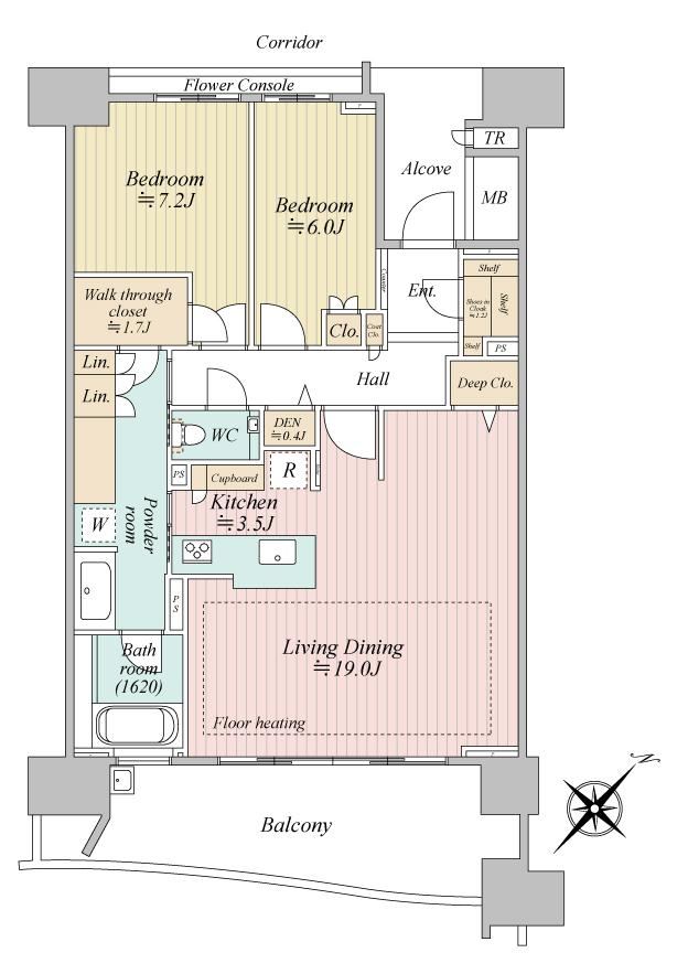 2LDK apartment in Chuo Ward, Tokyo - Photo 1