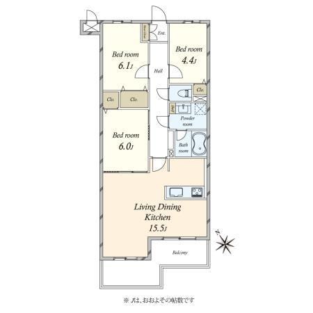 3LDK apartment in Fujisawa, Kanagawa - Photo 1
