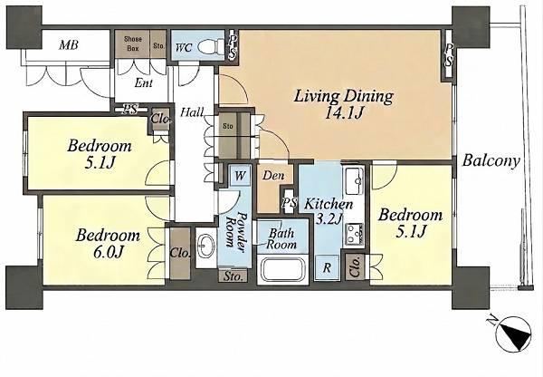 3LDK apartment in Chuo Ward, Tokyo - Photo 1