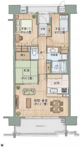 3LDK apartment in Nishi Ward, Nagoya, Aichi - Photo 1