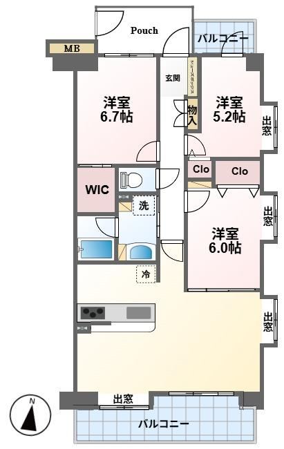 3LDK apartment in Tsurumi Ward, Yokohama, Kanagawa - Photo 1