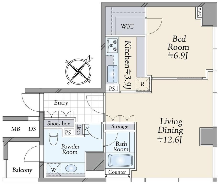 1LDK apartment in Minato Ward, Tokyo - Photo 1