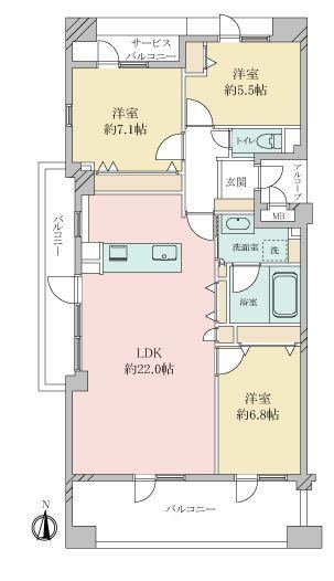 3LDK apartment in Tsurumi Ward, Osaka - Photo 1