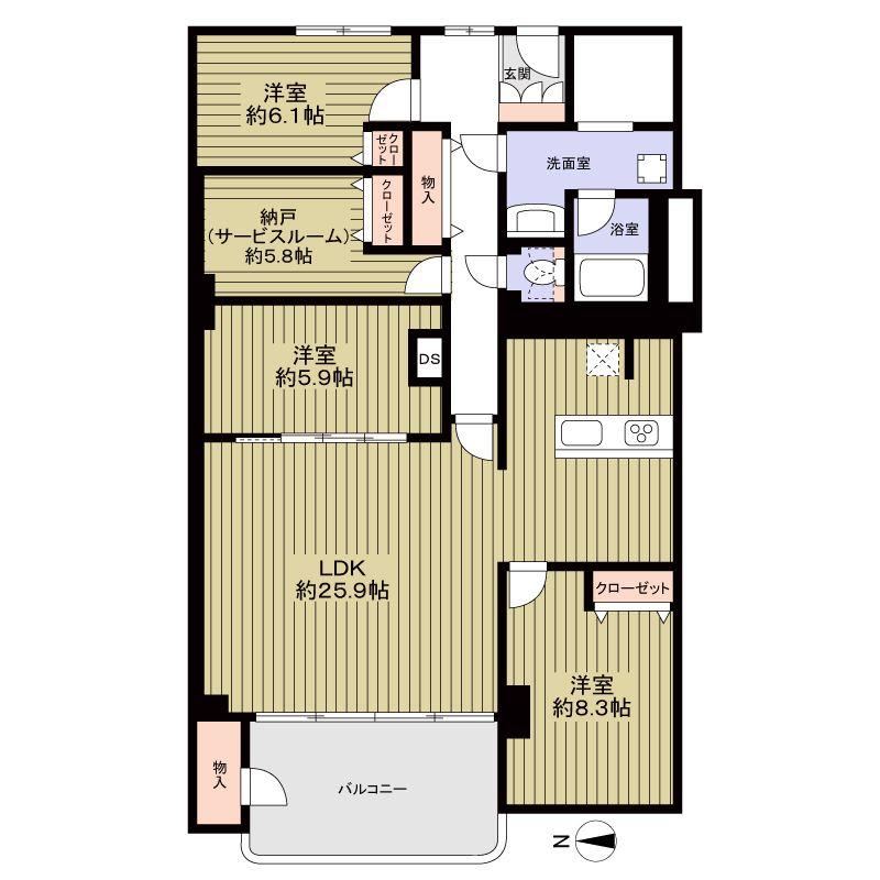 3LDK+S apartment in Mizuho Ward, Nagoya, Aichi - Photo 1